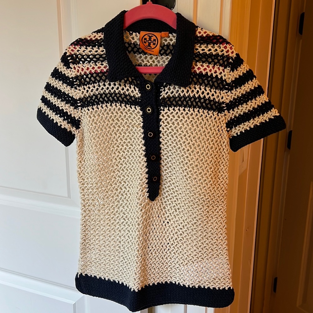 Girls Tory Burch crochet top
